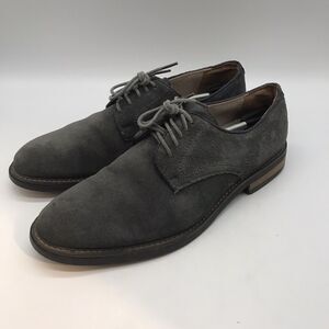 Asher Green Gray Genuine Suede Leather Oxford Men's 9M Lace Up Dress Shoes